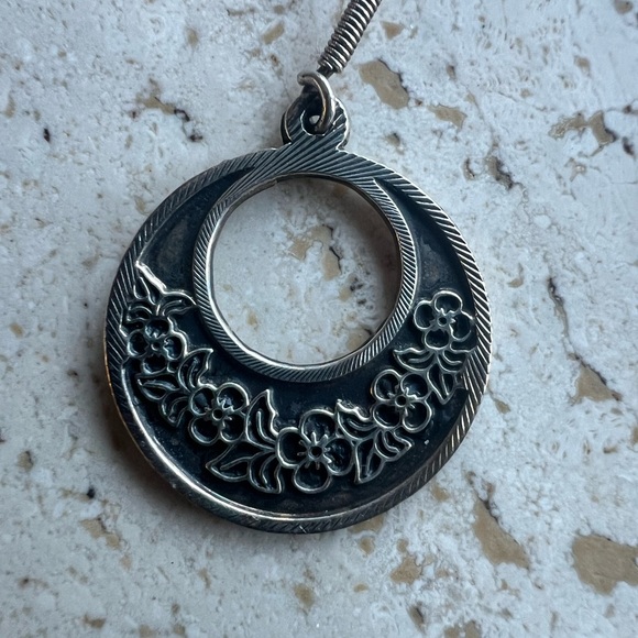 New Sterling Silver Crescent Floral Dangle Earrings from Cabo San Lucas, Mexico - Picture 2 of 3